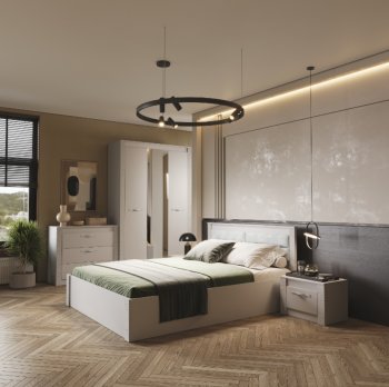 Спальный гарнитур Монако Кашемир (модульный) (БТС) в Богдановиче - bogdanovich.mebel-e96.ru