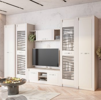 Стенка Монако Кашемир комп.4 (модульная) (БТС) в Богдановиче - bogdanovich.mebel-e96.ru