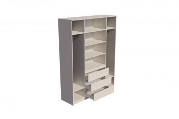 Шкаф распашной Мори 1600 мм сатин (ДСВ) в Богдановиче - bogdanovich.mebel-e96.ru