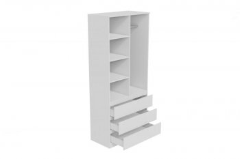 Шкаф 900 мм Мори 900.2 белый высота 2100 мм (ДСВ) в Богдановиче - bogdanovich.mebel-e96.ru