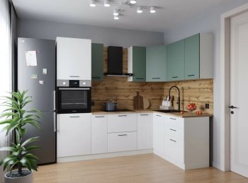 Угловой кухонный гарнитур Муссон 2400*1600 мм Sanvut в Богдановиче - bogdanovich.mebel-e96.ru