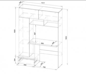Стол компьютерный Некст-1 (СВ) в Богдановиче - bogdanovich.mebel-e96.ru