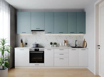 Кухонный гарнитур высокий Ниагара 3000 мм ЛДСП/МДФ (Санвут) в Богдановиче - bogdanovich.mebel-e96.ru