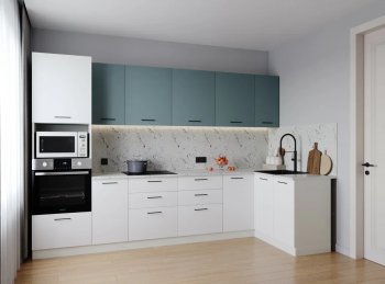 Угловой кухонный гарнитур Ниагара 3200*1400 мм МДФ/ЛДСП Sanvut в Богдановиче - bogdanovich.mebel-e96.ru