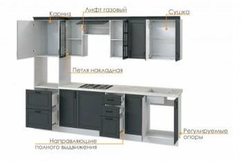 Кухонный гарнитур 3000 мм Николь-1 (Росток) в Богдановиче - bogdanovich.mebel-e96.ru