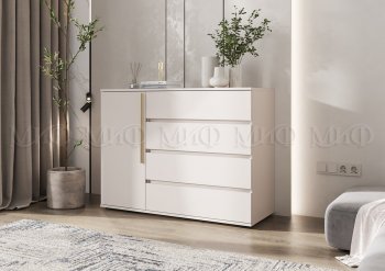 Комод 1 дверь 4 ящика (1200) Норд, кашемир (Миф) в Богдановиче - bogdanovich.mebel-e96.ru