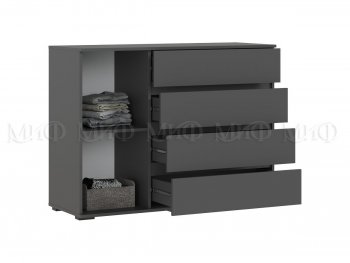 Комод 1 дверь 4 ящика (1200) Норд, графит (Миф) в Богдановиче - bogdanovich.mebel-e96.ru