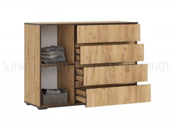 Комод 1 дверь 4 ящика (1200) Норд, дуб крафт (Миф) в Богдановиче - bogdanovich.mebel-e96.ru