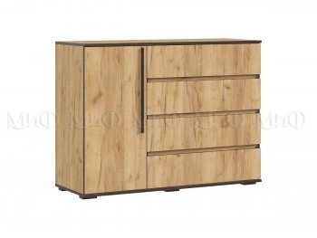 Комод 1 дверь 4 ящика (1200) Норд, дуб крафт (Миф) в Богдановиче - bogdanovich.mebel-e96.ru