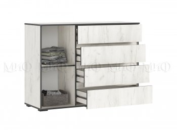 Комод 1 дверь 4 ящика (1200) Норд, крафт белый (Миф) в Богдановиче - bogdanovich.mebel-e96.ru