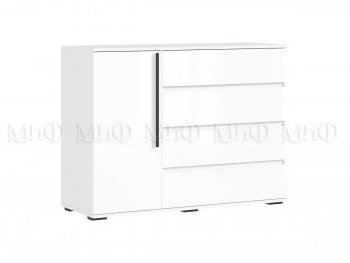 Комод 1 дверь 4 ящика (1200) Норд,  белый (Миф) в Богдановиче - bogdanovich.mebel-e96.ru