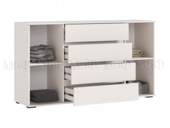 Комод 2 двери 4 ящика (1600) Норд, кашемир (Миф) в Богдановиче - bogdanovich.mebel-e96.ru