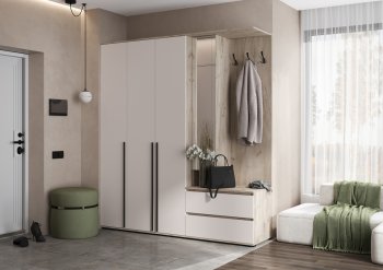 Прихожая Норд+Шкаф 1200, крафт серый/кашемир (Миф) в Богдановиче - bogdanovich.mebel-e96.ru