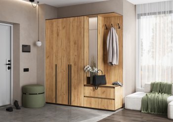 Прихожая Норд+Шкаф 1200, крафт (Миф) в Богдановиче - bogdanovich.mebel-e96.ru