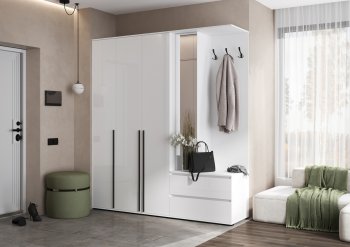 Прихожая Норд+Шкаф 1200, белый (Миф) в Богдановиче - bogdanovich.mebel-e96.ru