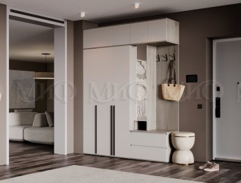 Прихожая Норд модульная крафт серый/кашемир (Миф) в Богдановиче - bogdanovich.mebel-e96.ru