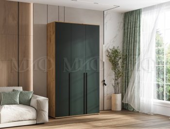 Шкаф 1200 мм 3-х ств. Норд дуб крафт/изумруд (Миф) в Богдановиче - bogdanovich.mebel-e96.ru