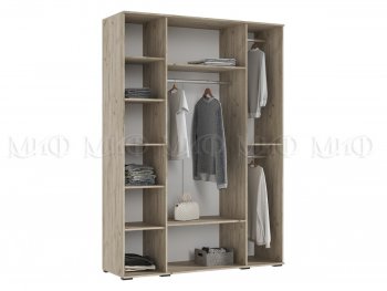 Шкаф 1600 мм 4-х створчатый Норд крафт серый/кашемир (Миф) в Богдановиче - bogdanovich.mebel-e96.ru