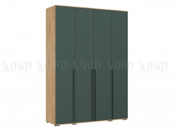 Шкаф 1600 мм 4-х створчатый Норд с антресолью,крафт/изумруд (Миф) в Богдановиче - bogdanovich.mebel-e96.ru