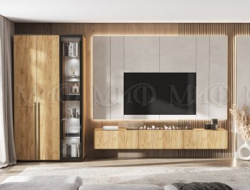 Стенка Норд дуб крафт (Миф) в Богдановиче - bogdanovich.mebel-e96.ru