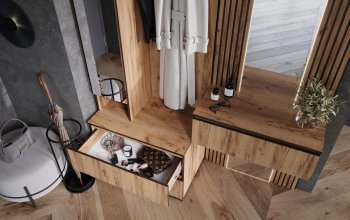 Шкаф 800+Тумба с зеркалом Норд (Миф) в Богдановиче - bogdanovich.mebel-e96.ru