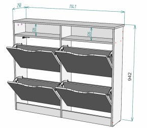 Обувница W15 (ДВ-Графит) в Богдановиче - bogdanovich.mebel-e96.ru