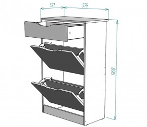 Обувница W22 (ДСС) в Богдановиче - bogdanovich.mebel-e96.ru