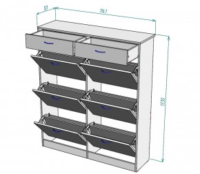 Обувница W27 (ДВ-Графит) в Богдановиче - bogdanovich.mebel-e96.ru