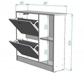 Обувница W29 (Графит) в Богдановиче - bogdanovich.mebel-e96.ru