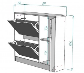 Обувница W32 (Графит) в Богдановиче - bogdanovich.mebel-e96.ru