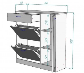 Обувница W35 (ДВ-Графит) в Богдановиче - bogdanovich.mebel-e96.ru