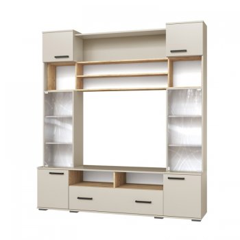 Мини-стенка ОГЦС-1 Оскар-18 кашемир/золотой (Текс) в Богдановиче - bogdanovich.mebel-e96.ru