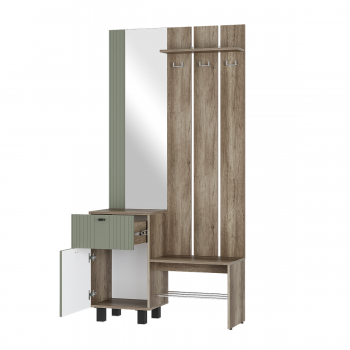 Прихожая Олива эвкалипт софт, модульная (БТС) в Богдановиче - bogdanovich.mebel-e96.ru