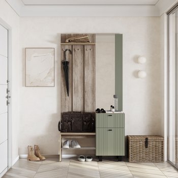 Прихожая Олива комп.1 шарли эвкалипт (БТС) в Богдановиче - bogdanovich.mebel-e96.ru