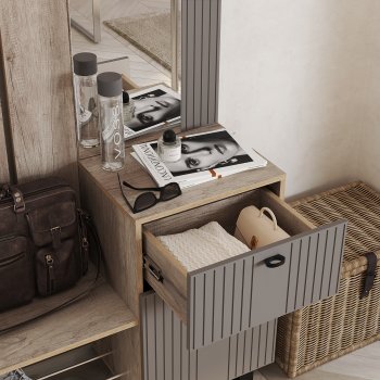 Прихожая Олива муссон софт, модульная (БТС) в Богдановиче - bogdanovich.mebel-e96.ru