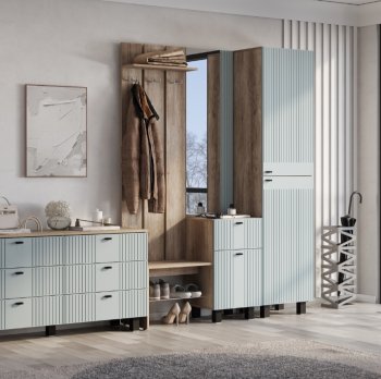 Прихожая Олива шарли бриз софт, модульная (БТС) в Богдановиче - bogdanovich.mebel-e96.ru