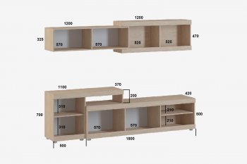 Стенка Оскар ТВ7 сонома (Генезис) в Богдановиче - bogdanovich.mebel-e96.ru