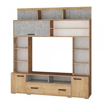 Мини-стенка ОГЦС-2 Оскар-18 крафт/ателье (Текс) в Богдановиче - bogdanovich.mebel-e96.ru