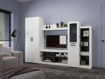 Стенка OSKAR4 сосна белая (Генезис) в Богдановиче - bogdanovich.mebel-e96.ru