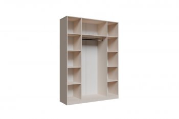 Шкаф 1600 мм Пальма с антресолью, Сатин (ДСВ) в Богдановиче - bogdanovich.mebel-e96.ru