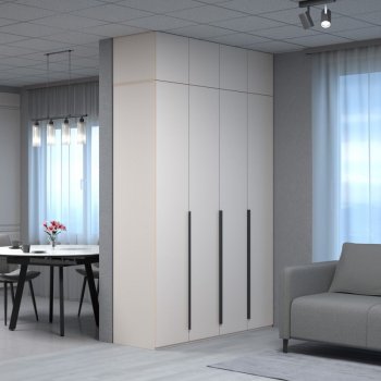 Шкаф 1600 мм Пальма с антресолью, Сатин (ДСВ) в Богдановиче - bogdanovich.mebel-e96.ru