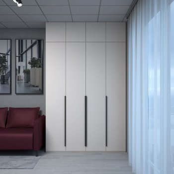 Шкаф 1600 мм Пальма с антресолью, Сатин (ДСВ) в Богдановиче - bogdanovich.mebel-e96.ru