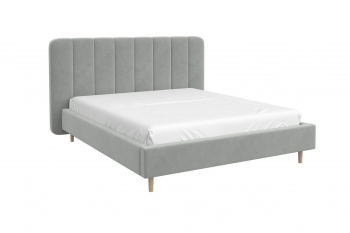 Кровать двуспальная Рино светло-серый (БМ) в Богдановиче - bogdanovich.mebel-e96.ru