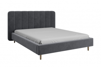 Кровать двуспальная Рино холодный серый (БМ) в Богдановиче - bogdanovich.mebel-e96.ru