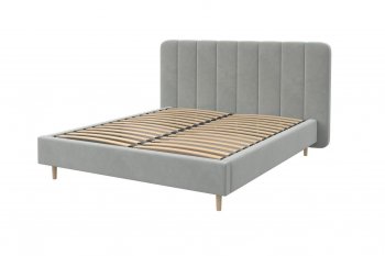Кровать двуспальная Рино светло-серый (БМ) в Богдановиче - bogdanovich.mebel-e96.ru