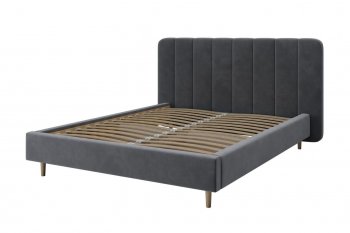 Кровать двуспальная Рино холодный серый (БМ) в Богдановиче - bogdanovich.mebel-e96.ru