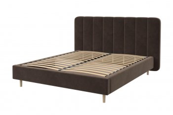 Кровать двуспальная Рино коричневый (БМ) в Богдановиче - bogdanovich.mebel-e96.ru