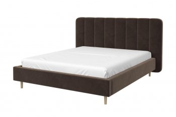 Кровать двуспальная Рино коричневый (БМ) в Богдановиче - bogdanovich.mebel-e96.ru