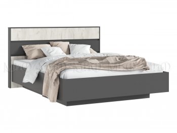 Кровать парящая Роджина с подсветкой, графит/крафт белый (Миф) в Богдановиче - bogdanovich.mebel-e96.ru