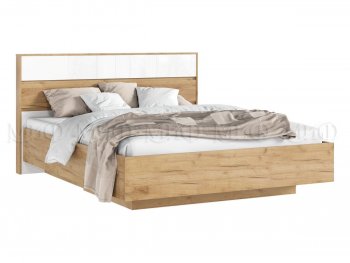 Кровать парящая Роджина с подсветкой, крафт/белый (Миф) в Богдановиче - bogdanovich.mebel-e96.ru